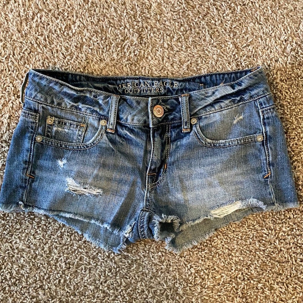 Light wash shorts